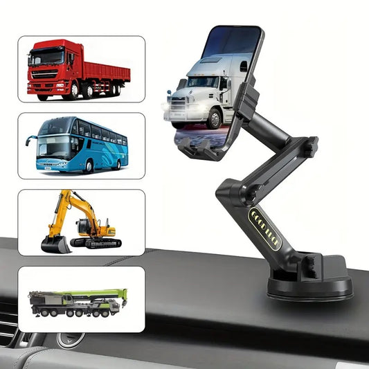 truck/car  Phone Mount Holder With Extended Arm For Dashboard Or Windshield, Strong Suction & Stability, Compatibl