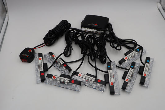 12V/24V 8X4 32 Led Car Strobe Flashing Light Amber