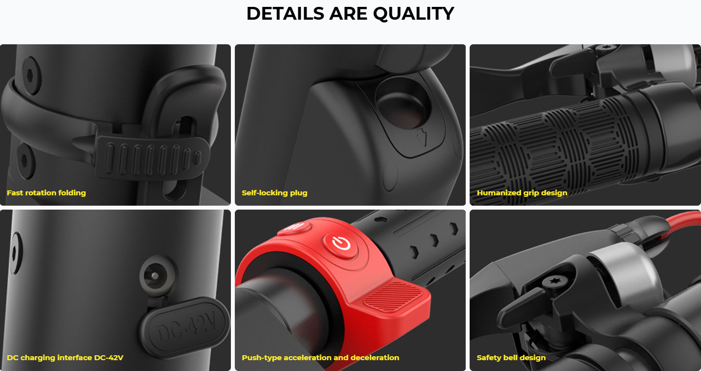 X8-350w Removable Lithium Battery Folding Electric Scooter For Adult Raycool