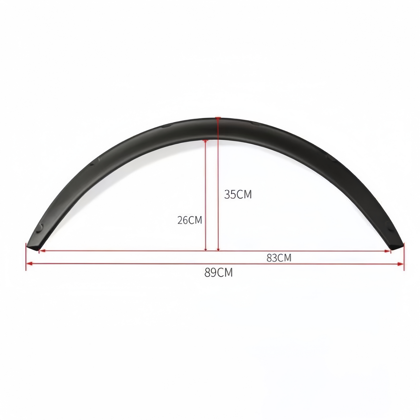 4Pcs 35.03“/890mm Universal Flexible Car Fender Flares