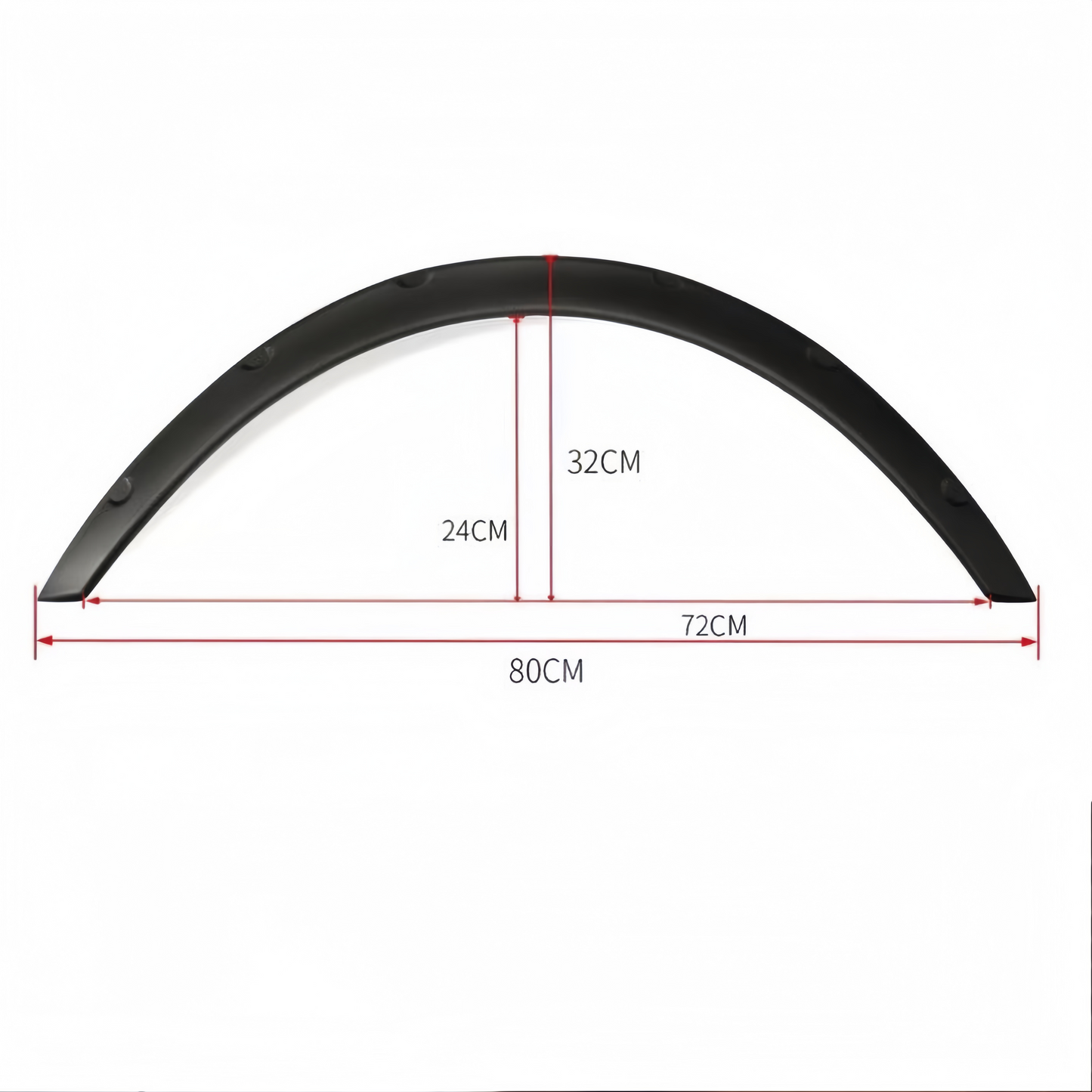 4Pcs 31“/800mm Universal Flexible Car Fender Flares