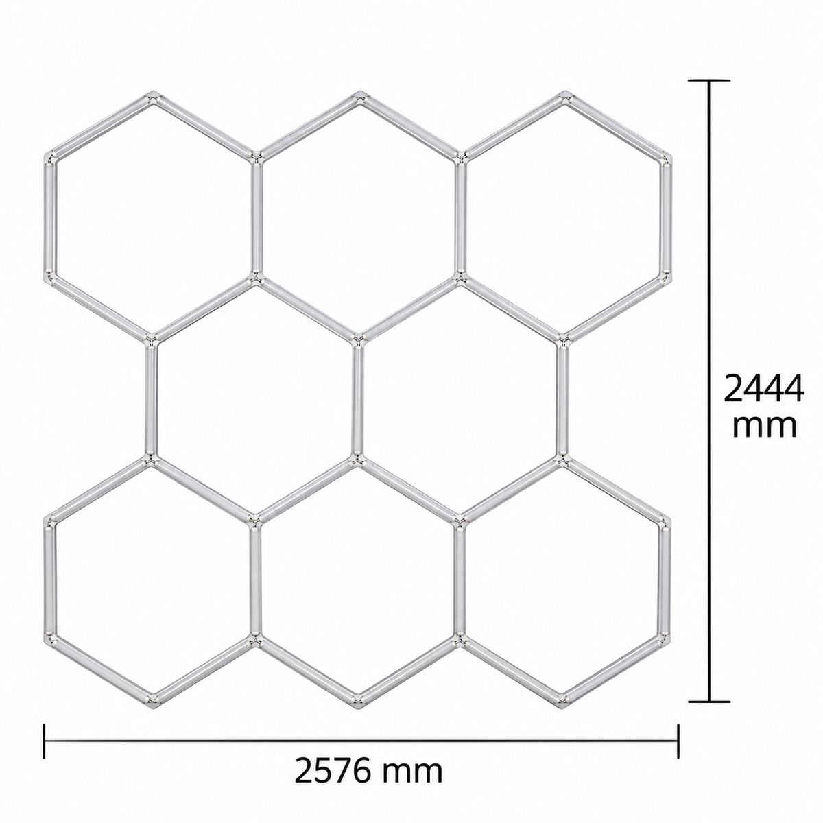 AC-Powered Hexagon LED Garage Light – Honeycomb Ceiling & Wall Light