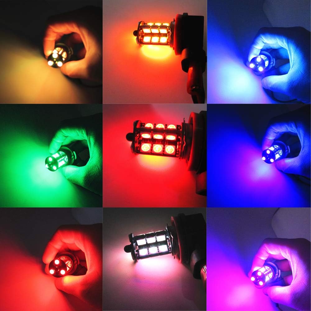 2PCS LED RGB Fog Lights Bulb
