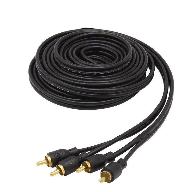 2M/ 5M Car Audio Signal Wire Pure Copper RCA Power Amplifier Audio Signal Cable