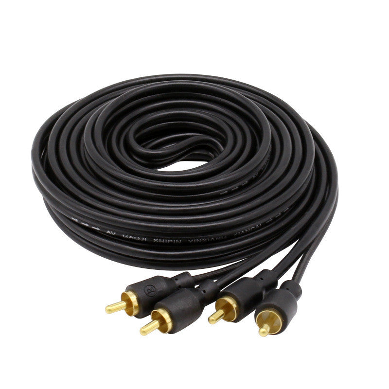2M/ 5M Car Audio Signal Wire Pure Copper RCA Power Amplifier Audio Signal Cable