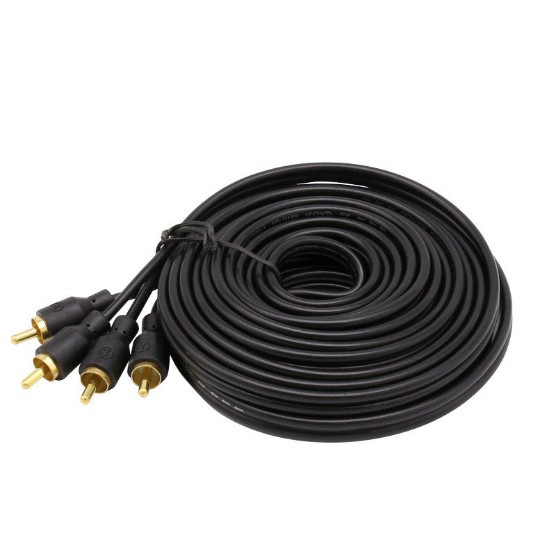 2M/ 5M Car Audio Signal Wire Pure Copper RCA Power Amplifier Audio Signal Cable