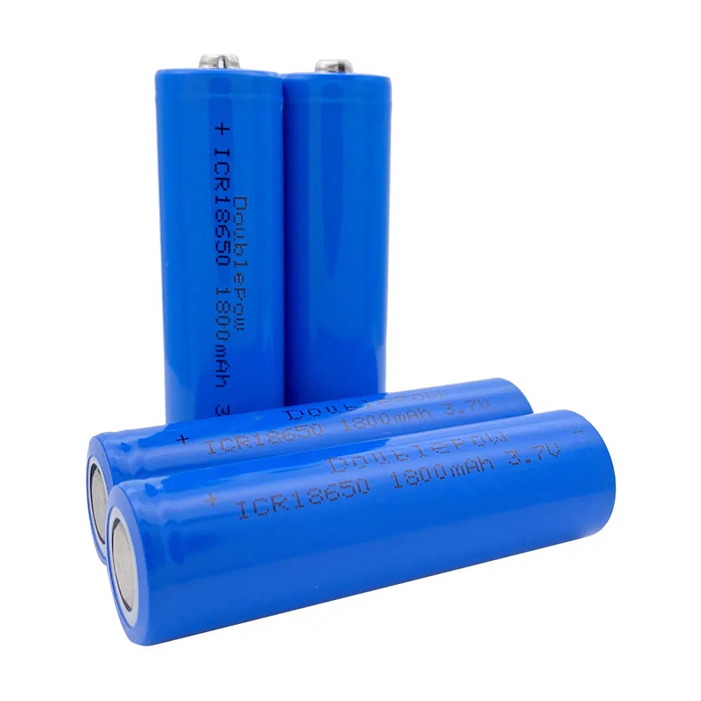 2pcs 18650 Rechargeable Lithium Battery 3.7V 1800/2000mAh for Flashlight & Tools