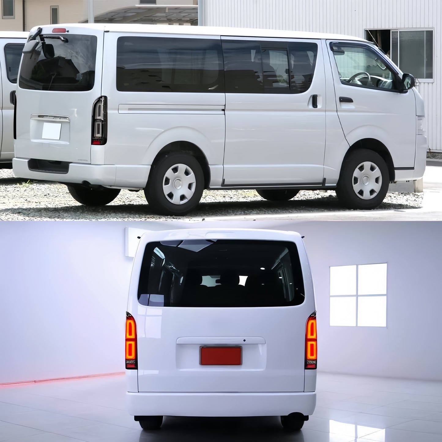 New Design LED Tail Lights for Toyota Hiace 2005–2019