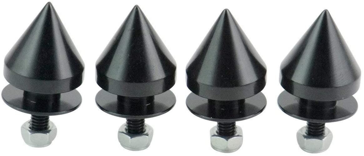 4pcs Spike CNC Aluminum Car Quick Release Fasteners For Front Rear Bumper Trunk Fender Hatch Lids Pad Screws Kit