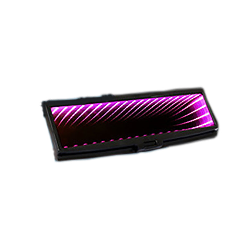 Car Indoor Rearview Mirror Universal 3D Flat Rearview Mirror Lighted LED CLIP-ON Rear View Mirror ABS Racing Car Styling