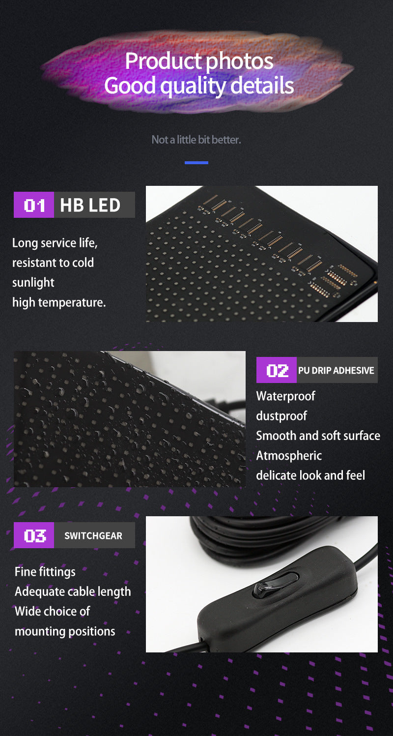 Led Devil Eyes For Truck Led Matrix Panel RGB LED Car Panel DIY Programmable Bluetooth App Control Scrolling Light Decorative