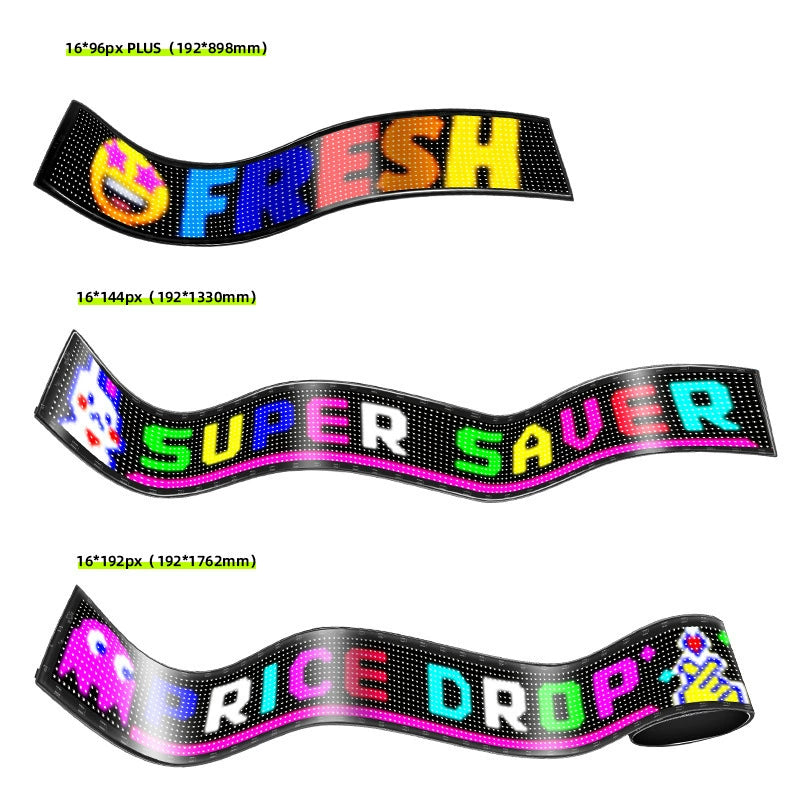 LED Matrix Pixel Panel Night Light Application Control Rolling Advertising Programmable Flexible LED Display Screen