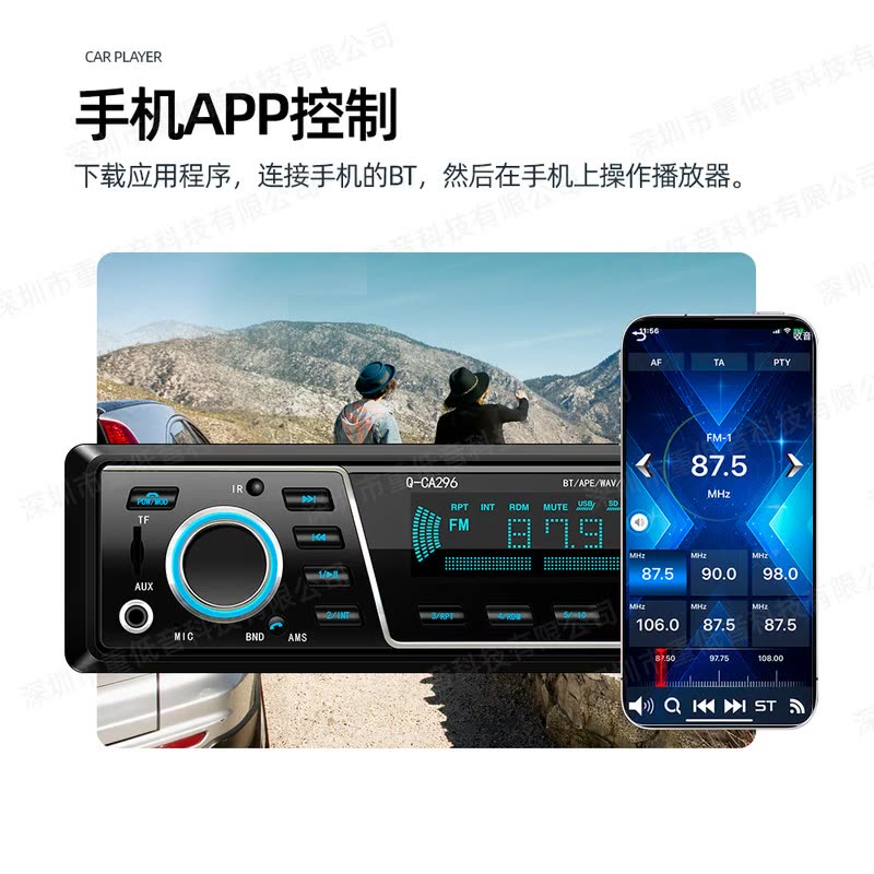 Universal Car MP3 Player, Digital Stereo Multimedia with Wireless FM