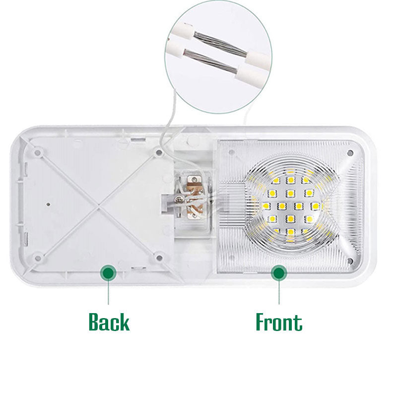 12-24V 48Led Rv Light with Lampshade Ruck Camper Boat Indoor Stepless Dimmable Adjustable Automobile Lamp Lighting Spare Parts