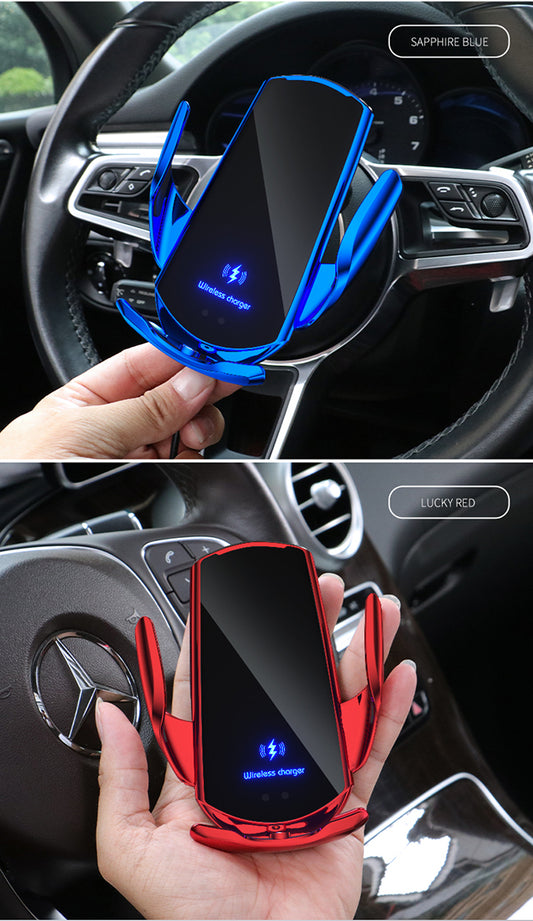 Automatic 15W Qi Car Wireless Charger for iPhone 12 11 XS XR X 8 Samsung S20 S10 Magnetic USB Infrared Sensor Phone Holder Mount
