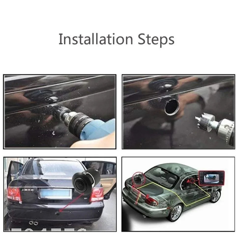 Car Rear View Camera Night Vision Reversing Auto Parking Camera IP68 Waterproof CCD LED Auto Backup Monitor Camera 170 Degree HD