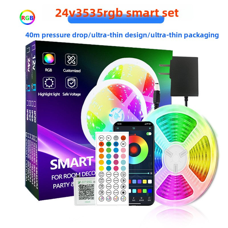 New bluetooth ultra-thin private mold led light strip set, smart app pickup 44-key e-sports bedroom atmosphere light strip