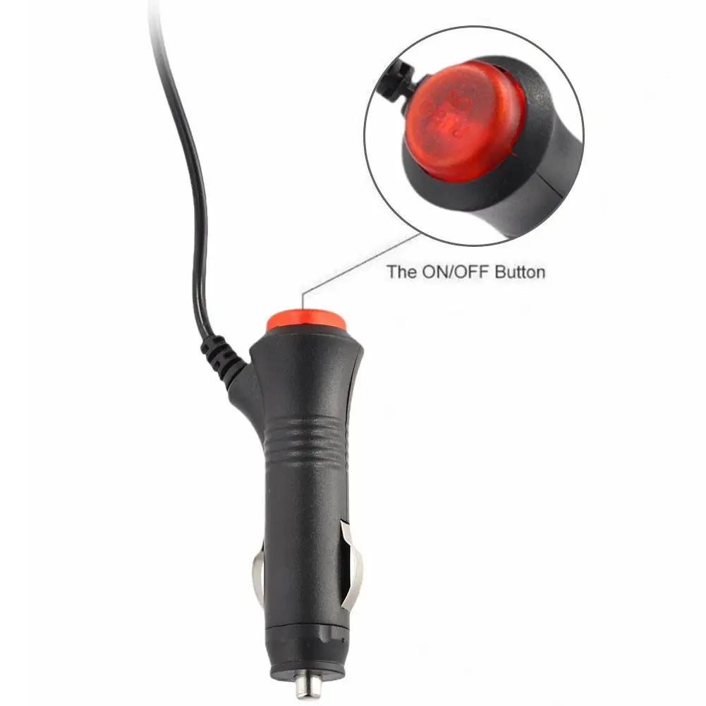 12V/24V Car Cigarette Lighter DC Plug Charger Power Cable Universal For Car Camera 45cm Adapter Cord Lead