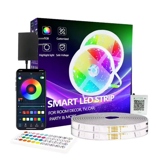 New bluetooth ultra-thin private mold led light strip set, smart app pickup 44-key e-sports bedroom atmosphere light strip