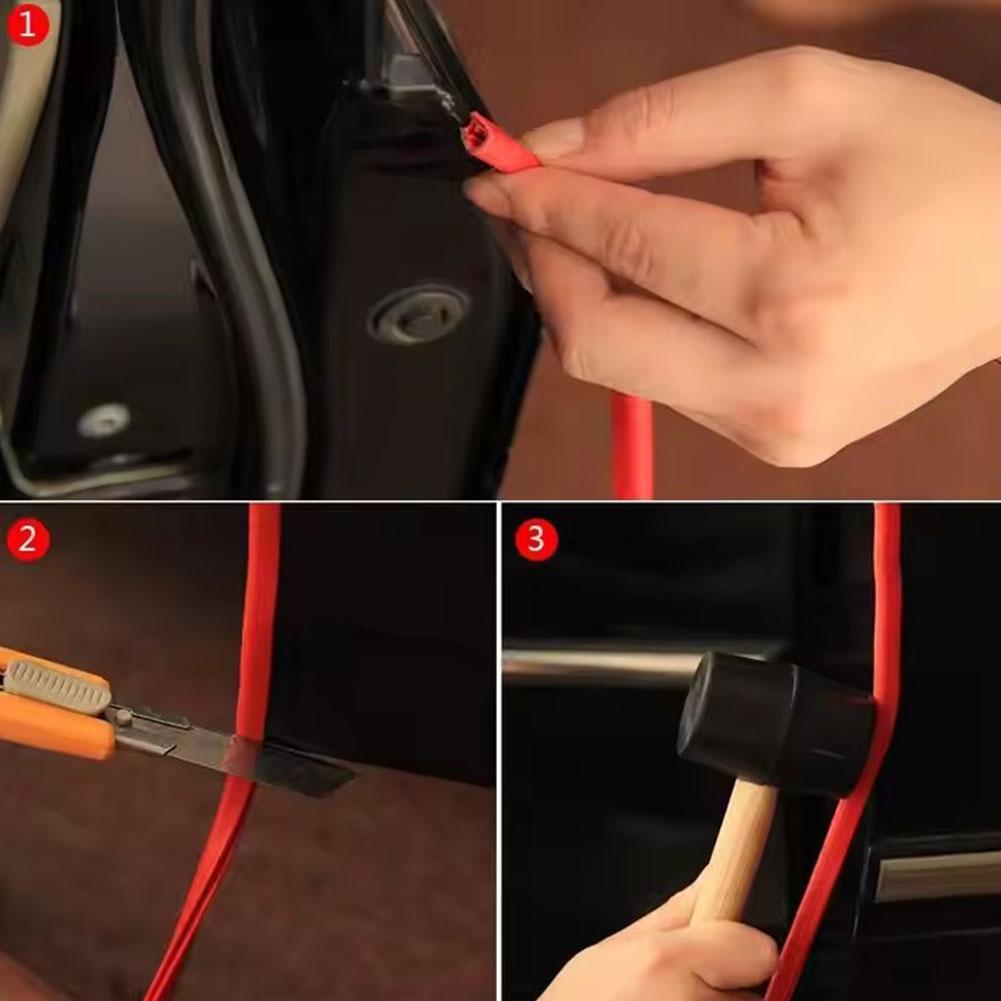 5m High-Quality U-Shaped Door Anti-Collision Strip Protective Strip Door Scratch Resistant Sealing Rubber Strip Decorative Strip