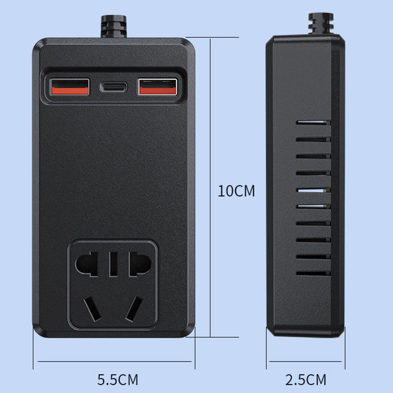 Universal 150W Car Inverter DC 12V/24V To 110V/220V Auto Power Converter Adapter USB Type C Chargers Car Inverter For IPhone
