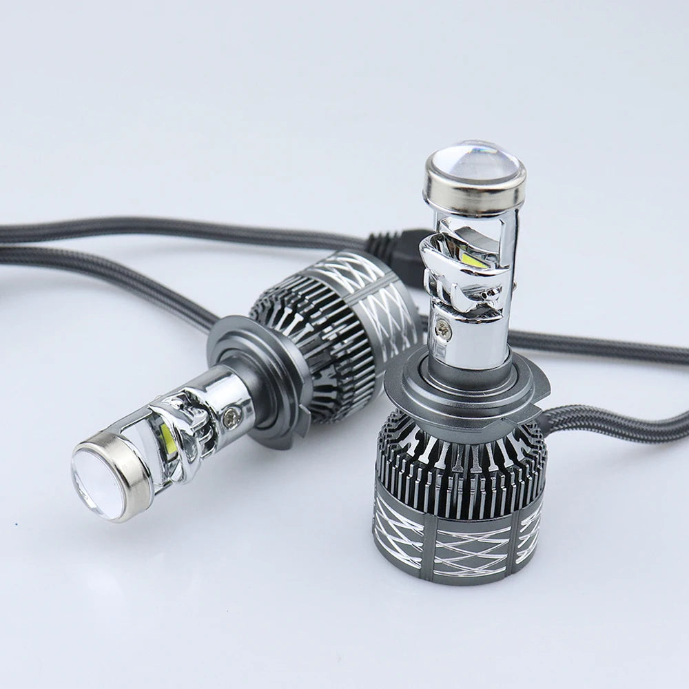2PCS H11 LED Projector Lens Headlight Bulb - 6000K