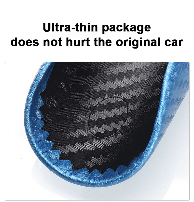 Sporty Ultra-Thin Car Steering Wheel Cover Carbon Fiber Pattern Anti-Slip Four Seasons Universal