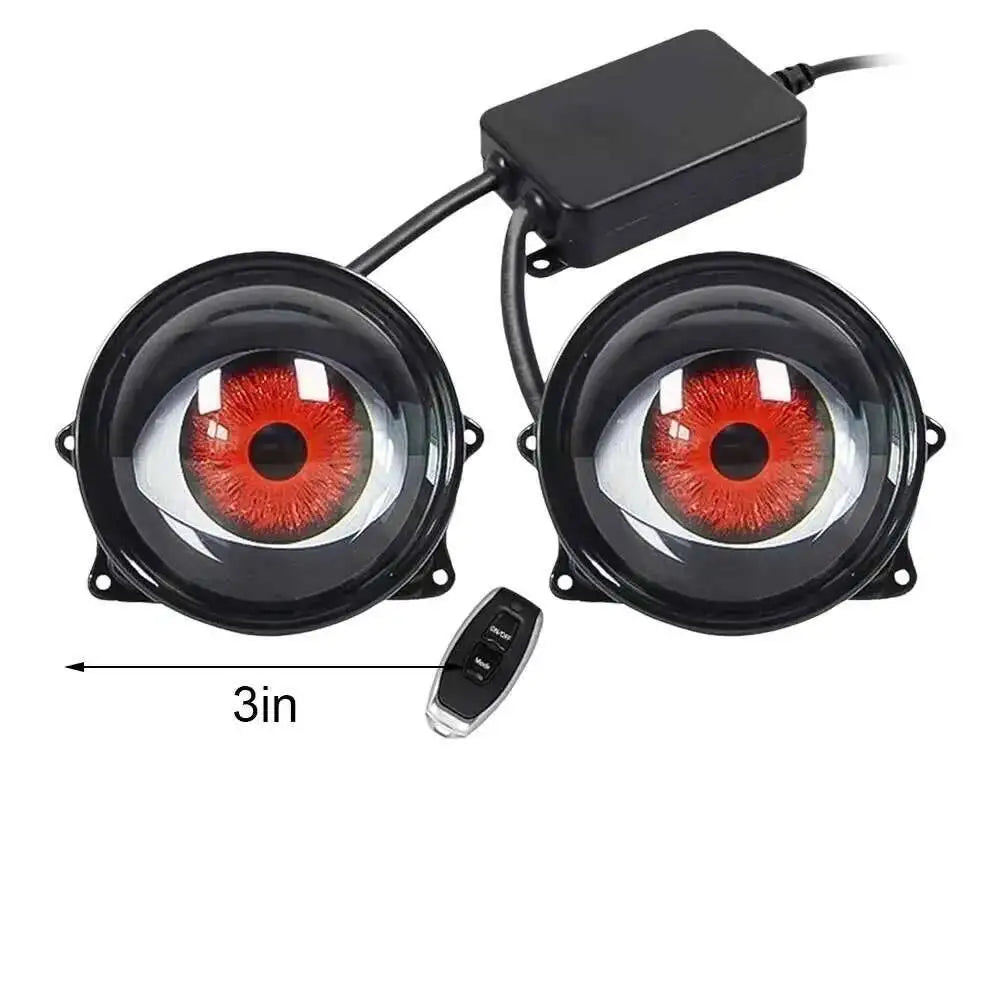 Car Devil Eye LED Headlight 6 Low Light Modes Control The Atmosphere In The Car Universal Motorcycle Lens Headlight