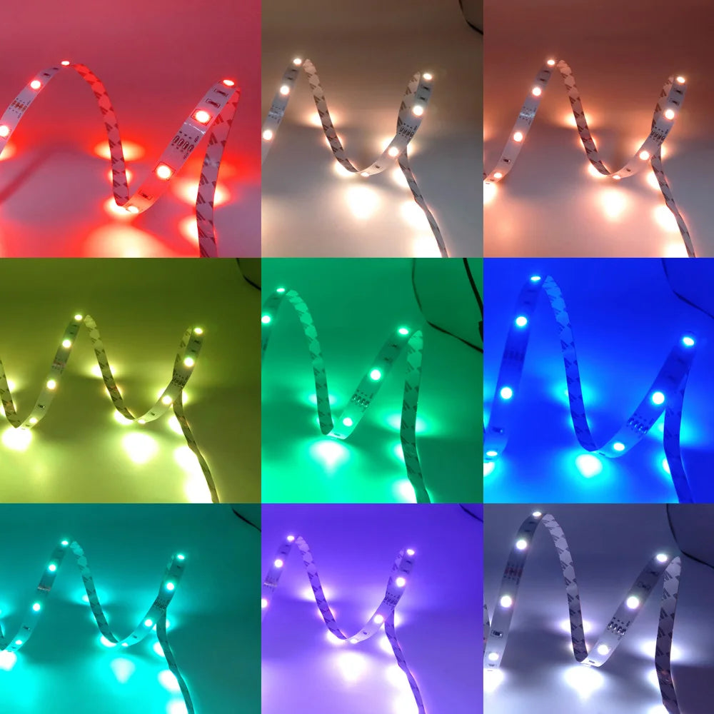 Led strip light RGB with remote control and app music sync, color change is suitable for parties
