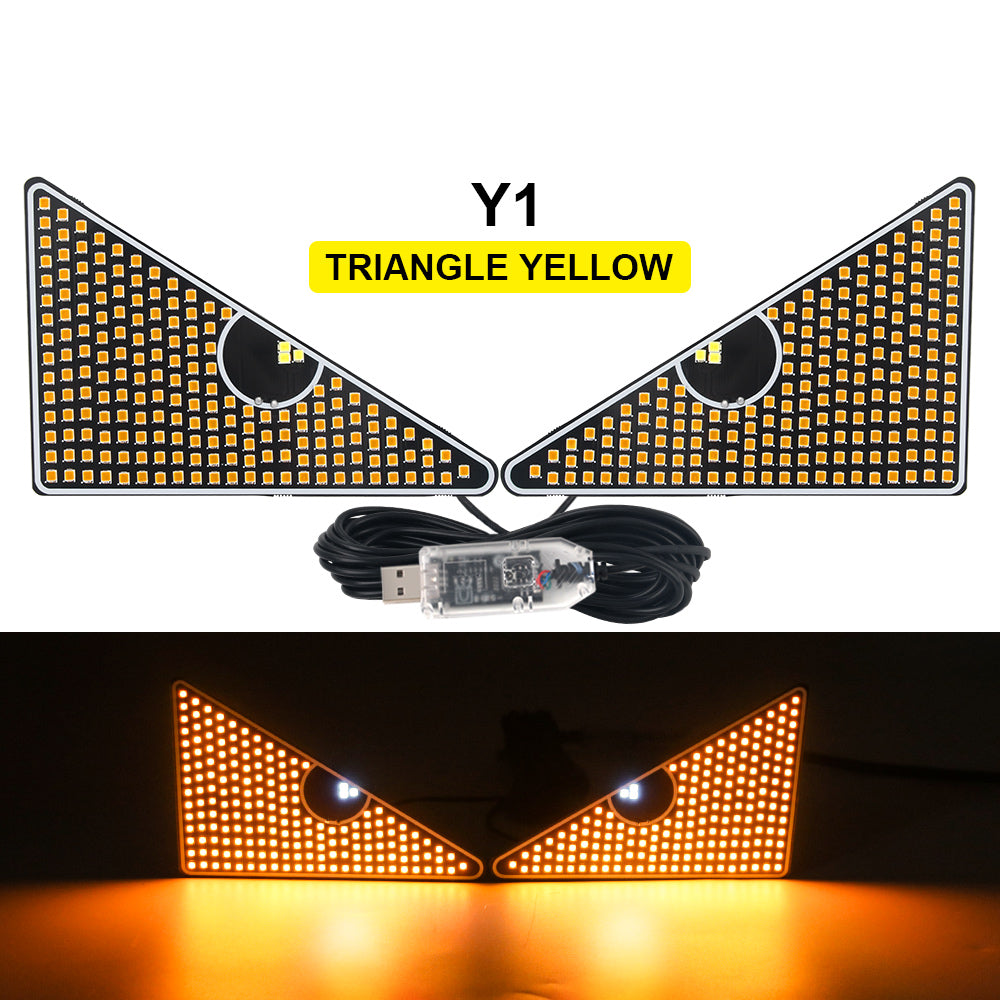 2PCS Devil's Eye Rear Warning Flashing Light For Car Windshield