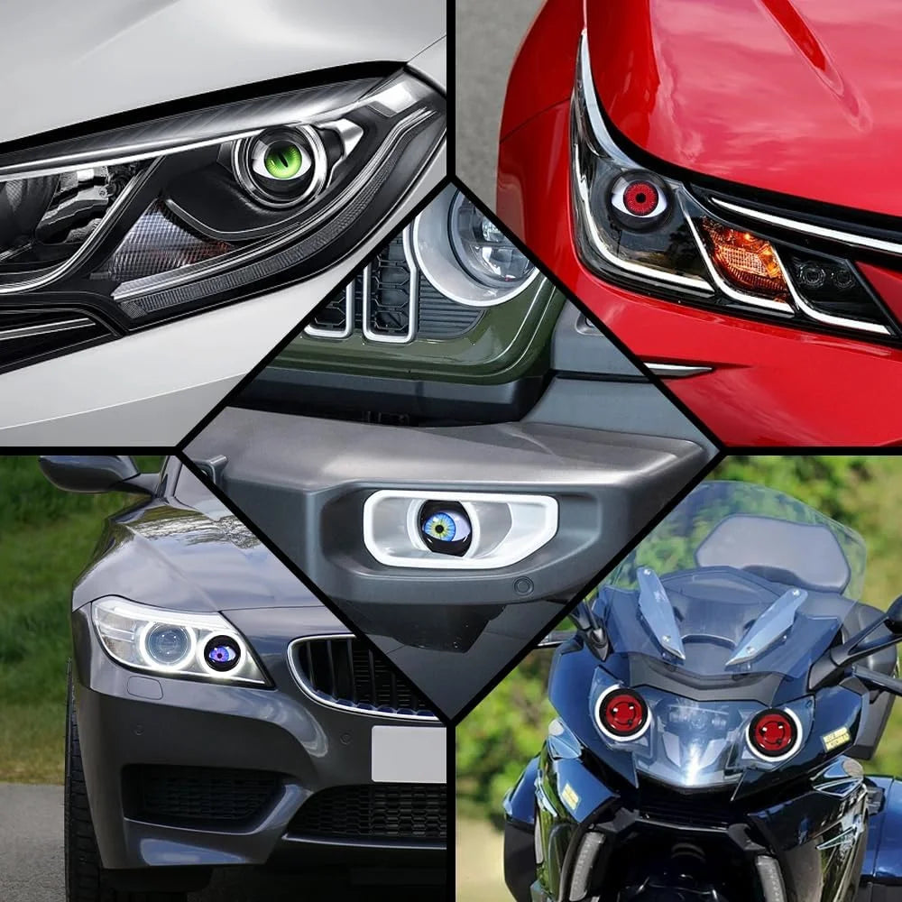 Car Devil Eye LED Headlight 6 Low Light Modes Control The Atmosphere In The Car Universal Motorcycle Lens Headlight