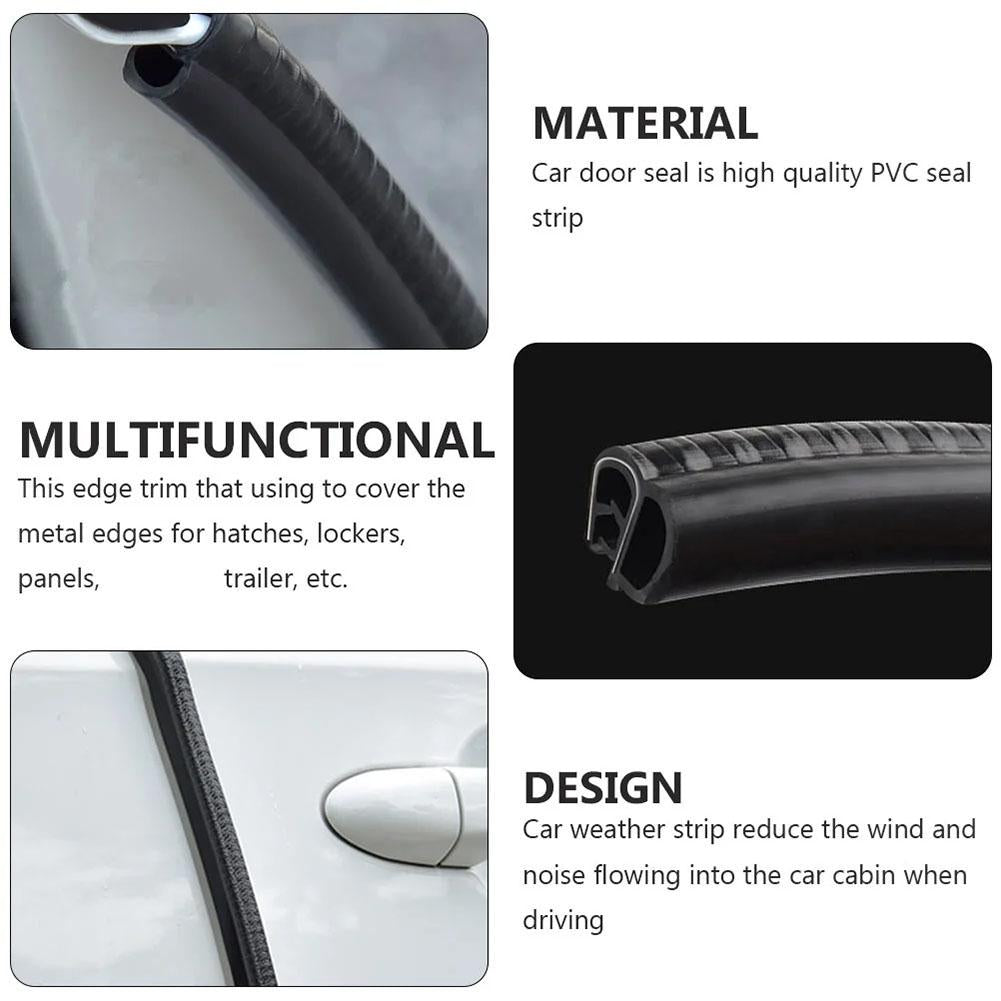 5m High-Quality U-Shaped Door Anti-Collision Strip Protective Strip Door Scratch Resistant Sealing Rubber Strip Decorative Strip