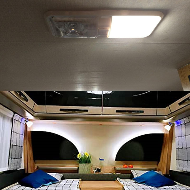 12-24V 48Led Rv Light with Lampshade Ruck Camper Boat Indoor Stepless Dimmable Adjustable Automobile Lamp Lighting Spare Parts
