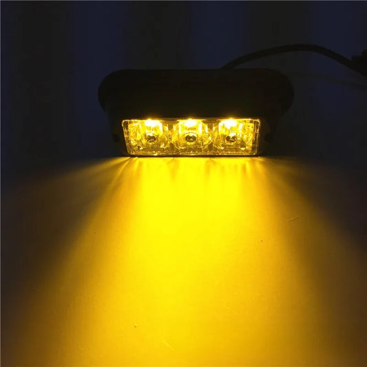 3LED 12V/24V Car Strobe Emergency Beacon Waterproof Flash Lights Police Caution Warning Lamp