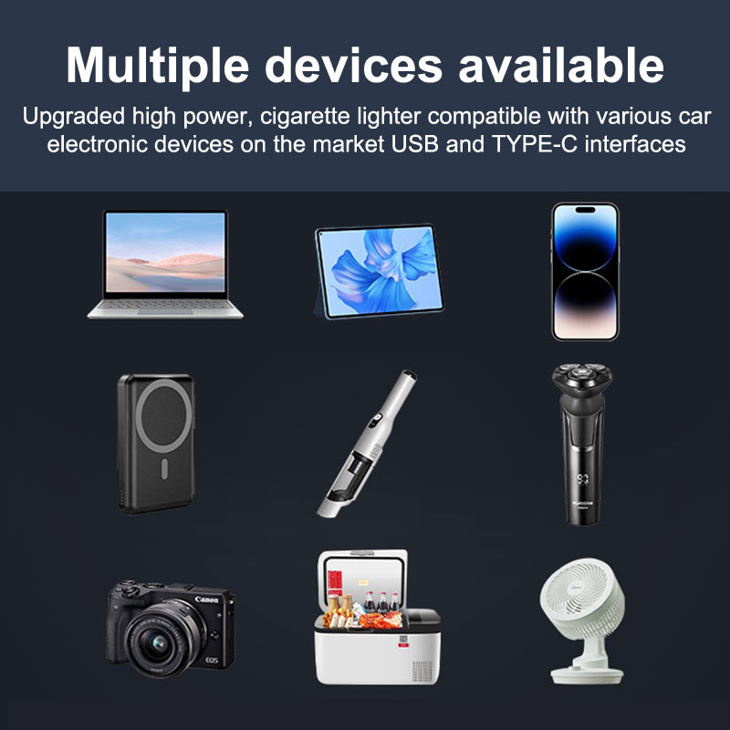 Universal 150W Car Inverter DC 12V/24V To 110V/220V Auto Power Converter Adapter USB Type C Chargers Car Inverter For IPhone
