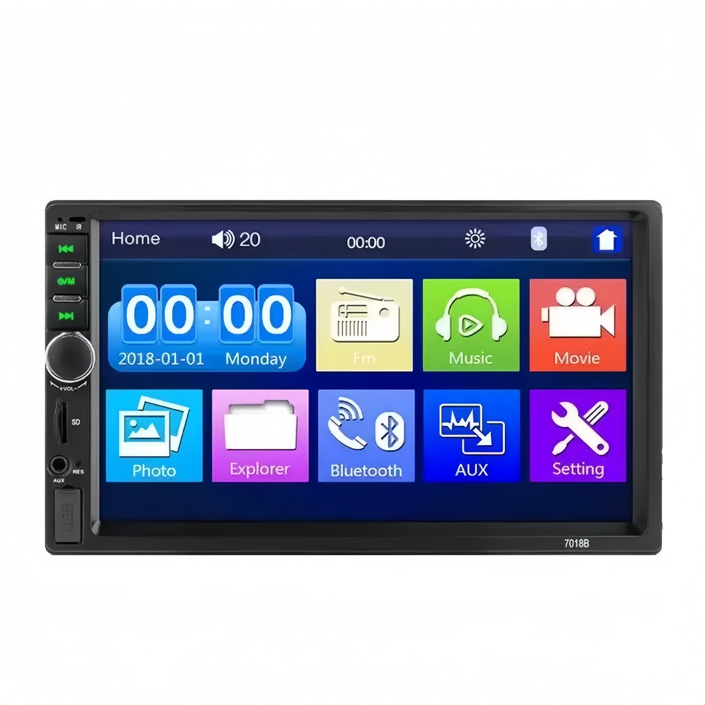 Android Apple 7" Car MP5 Player Bluetooth Touch Screen Stereo Radio