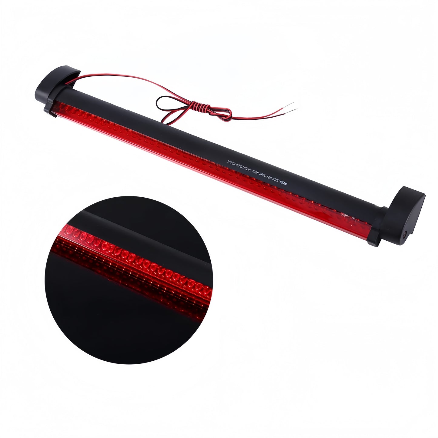 Universal LED Additional Brake Light, Adjustable 180° Car Rear Windshield Third Brake Light, High Bright Red Tail Light