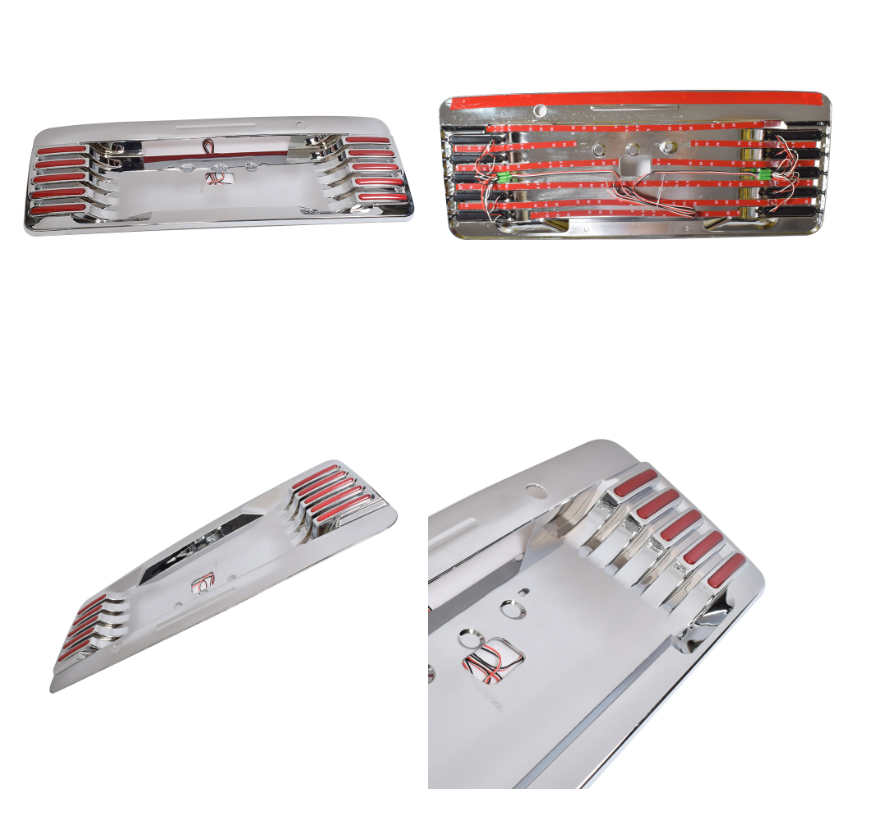 EXTERIOR LED LIGHTS REAR AUTO LICENSE BRAKE LIGHTS REAR LAMPS PLATE COVER FIT FOR HIACE 200 2005-2018 LED LICENSE PLATE COVER