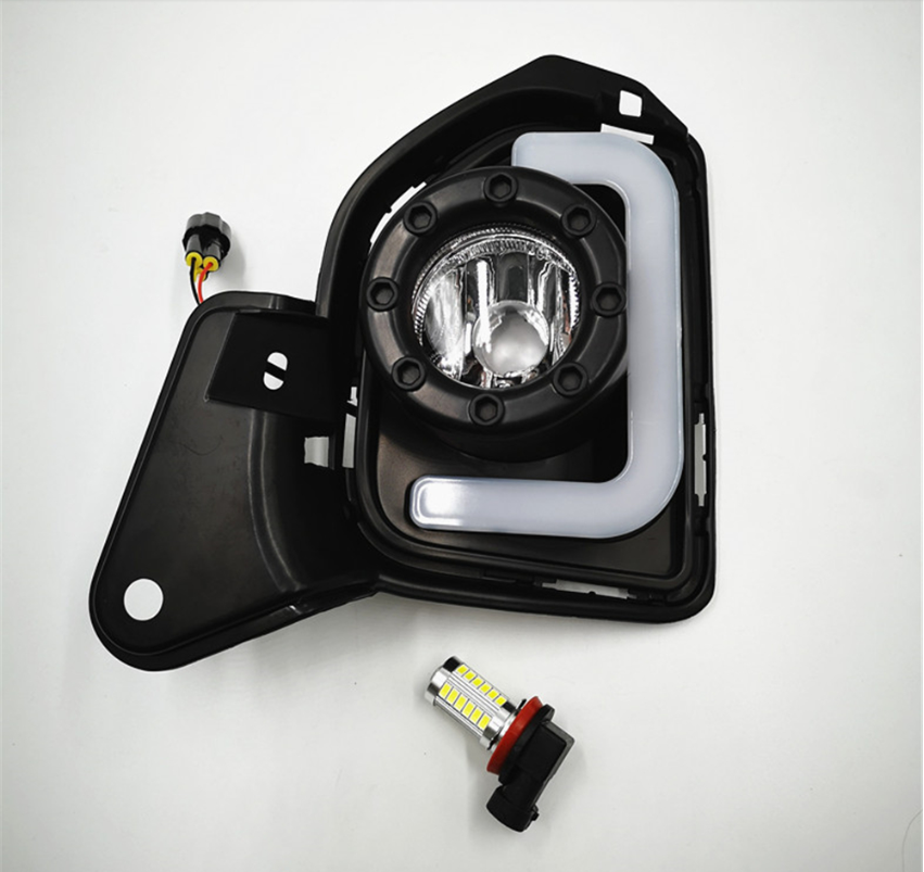 2pcs LED 12V ABS Car fog Lamp DRL Daytime Running Light For Toyota Hiace 2014-2020