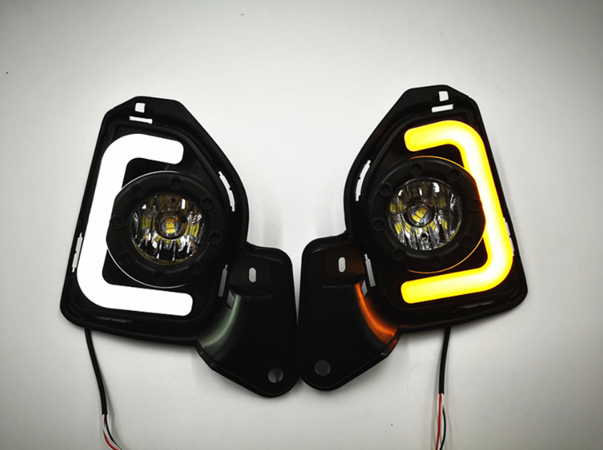 2pcs LED 12V ABS Car fog Lamp DRL Daytime Running Light For Toyota Hiace 2014-2020