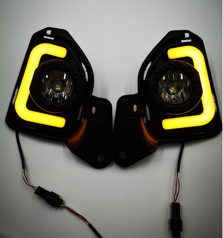 2pcs LED 12V ABS Car fog Lamp DRL Daytime Running Light For Toyota Hiace 2014-2020