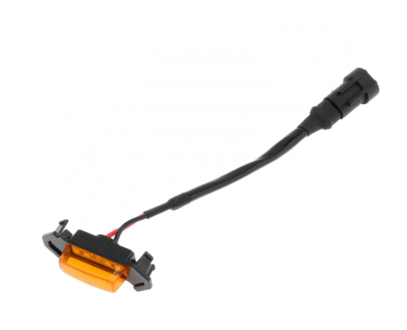 4pcs Car Grill Led Lights 12V Amber Shell with Amber Light Grill Lamp  with Harness Wire