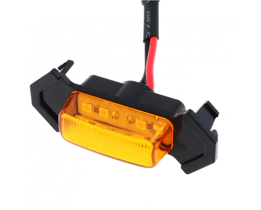 4pcs Car Grill Led Lights 12V Amber Shell with Amber Light Grill Lamp  with Harness Wire