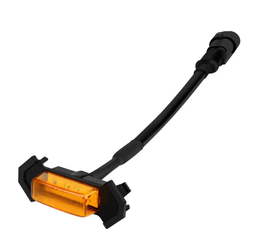 4pcs Car Grill Led Lights 12V Amber Shell with Amber Light Grill Lamp  with Harness Wire