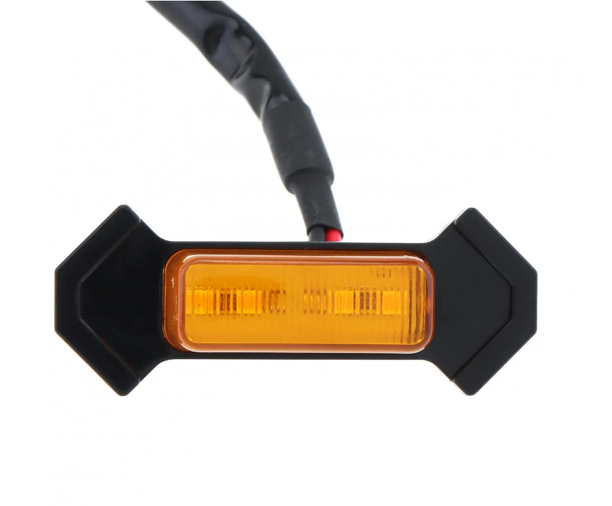 4pcs Car Grill Led Lights 12V Amber Shell with Amber Light Grill Lamp  with Harness Wire