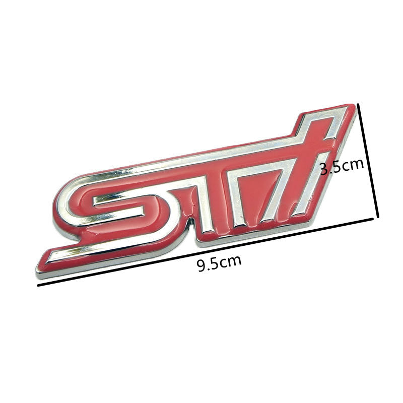 3D Metal Car Sticker Styling STI Front Grille Sticker Car Head Grill