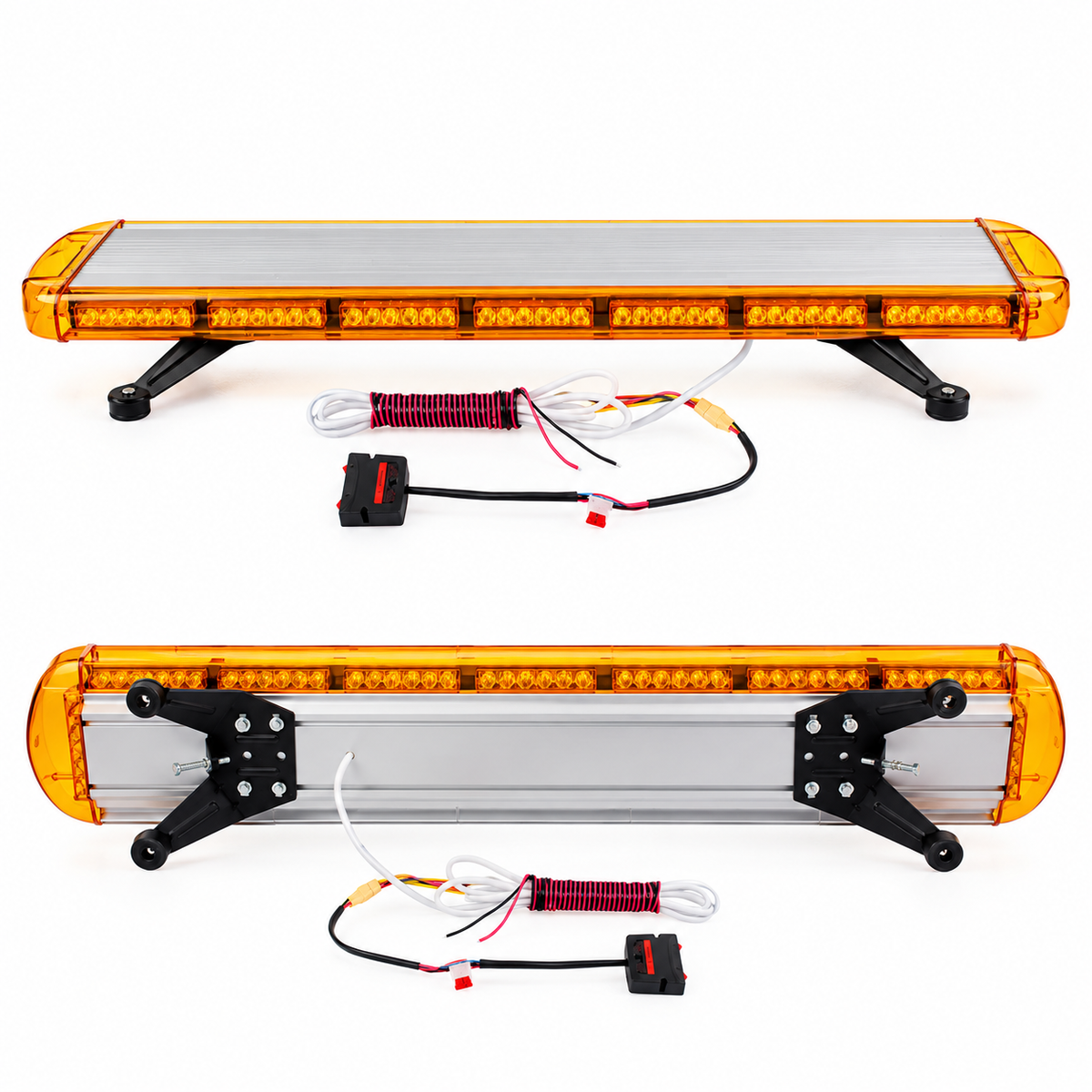 47 inch 96LED Strobe Warning Light – IP65 Emergency Flashing Light for Trucks, Cars & Rescue Vehicles