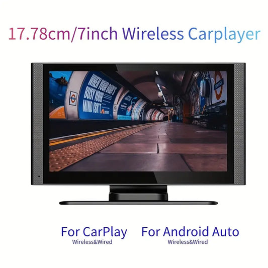 7" Hd Portable Car Stereo Touch Car Play Screen with Bluetooth Apple Carplay and Android Auto
