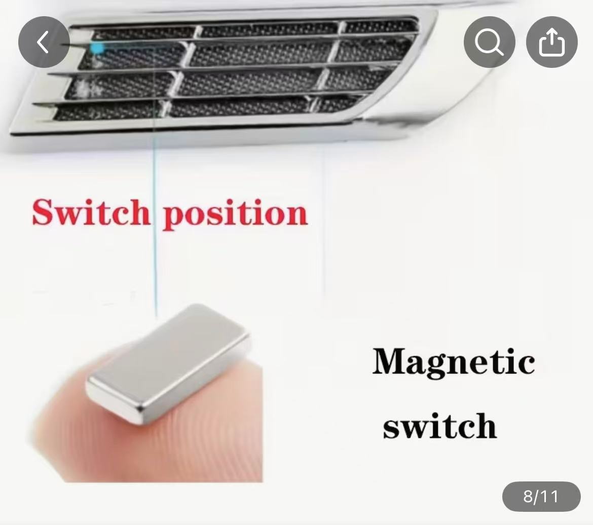 2pc Solar Powered LED car Vent Lights