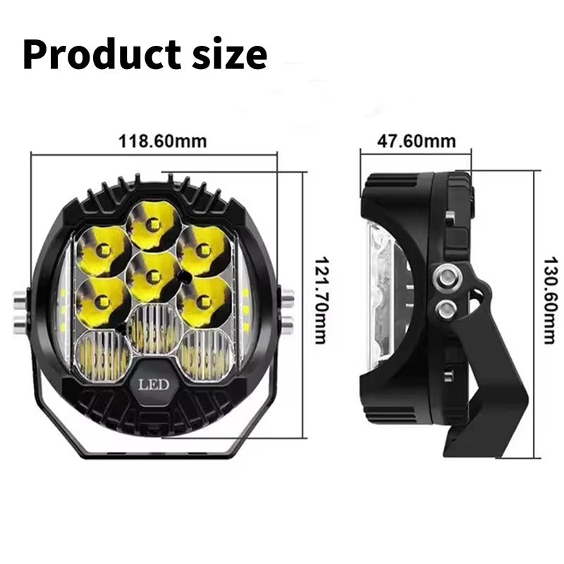 2PCS 5 Inch 40W LED Work Light Side Shooter Off Road Driving Lights
